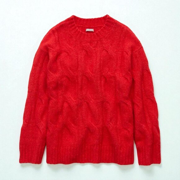 NEW!!! AMERICAN EAGLE SOFT CABLE KNIT SWEATER - COLOR CHERRY (RED) - SIZE XL - Picture 5 of 10